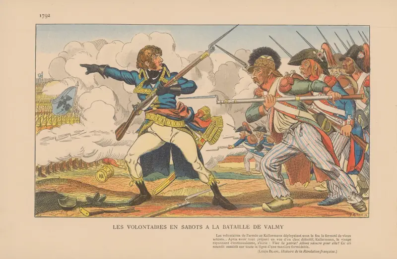 Les Volontaires en Sabots a la Bataille de Valmy. 1792 av Caran d'Ache