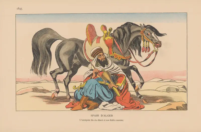 Spahi z Alžíru, 1845, Caran d'Ache