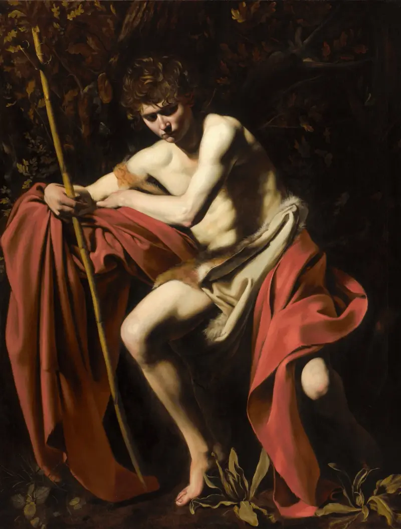 Saint John The Baptist In The Wilderness av Caravaggio
