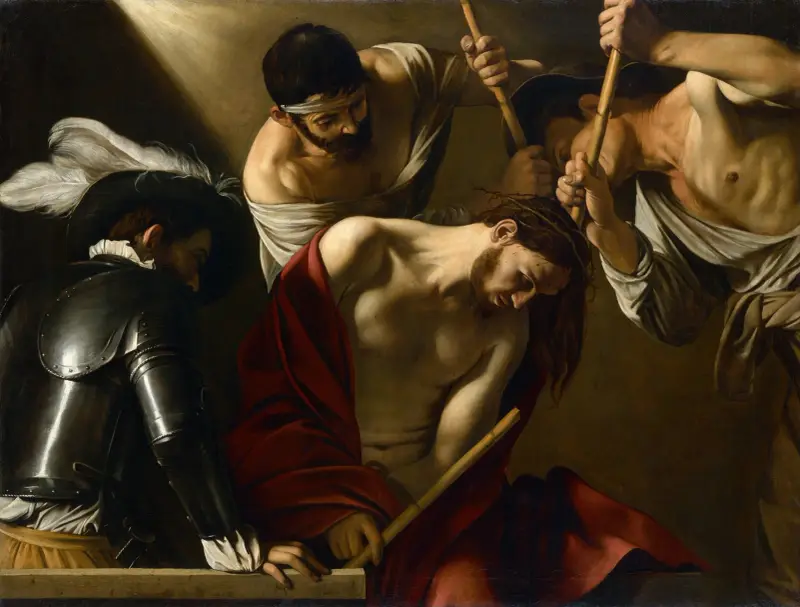 Korunování trnovou korunou, Caravaggio