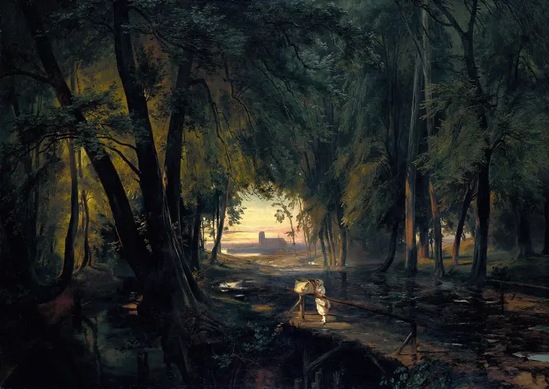 Leśna ścieżka pod Spandau, Carl Blechen