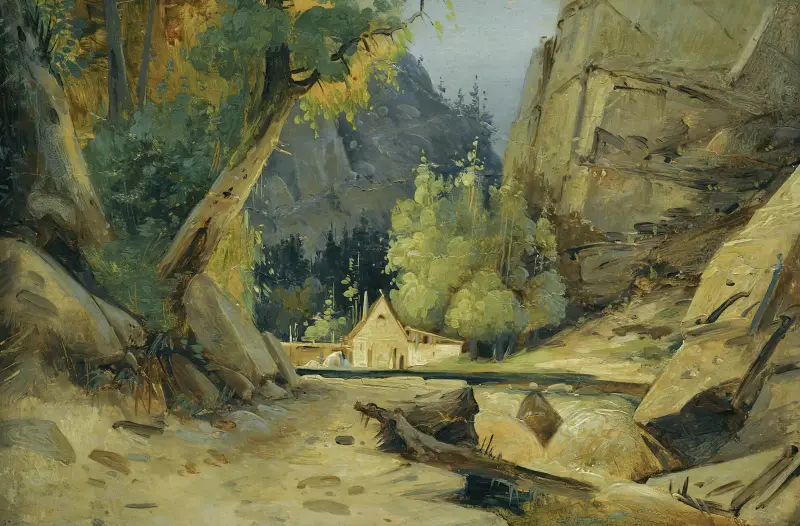 Mlýn v údolí, Carl Blechen