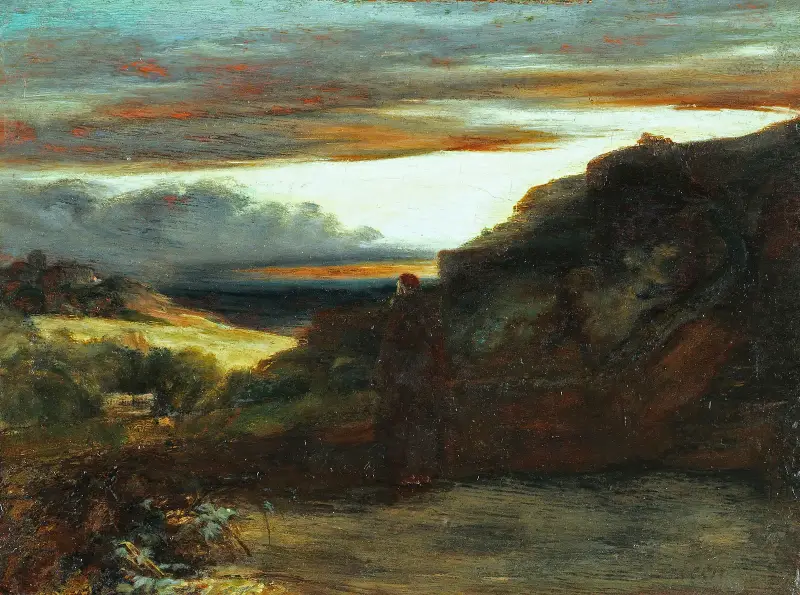 Mnich na terase, Carl Blechen