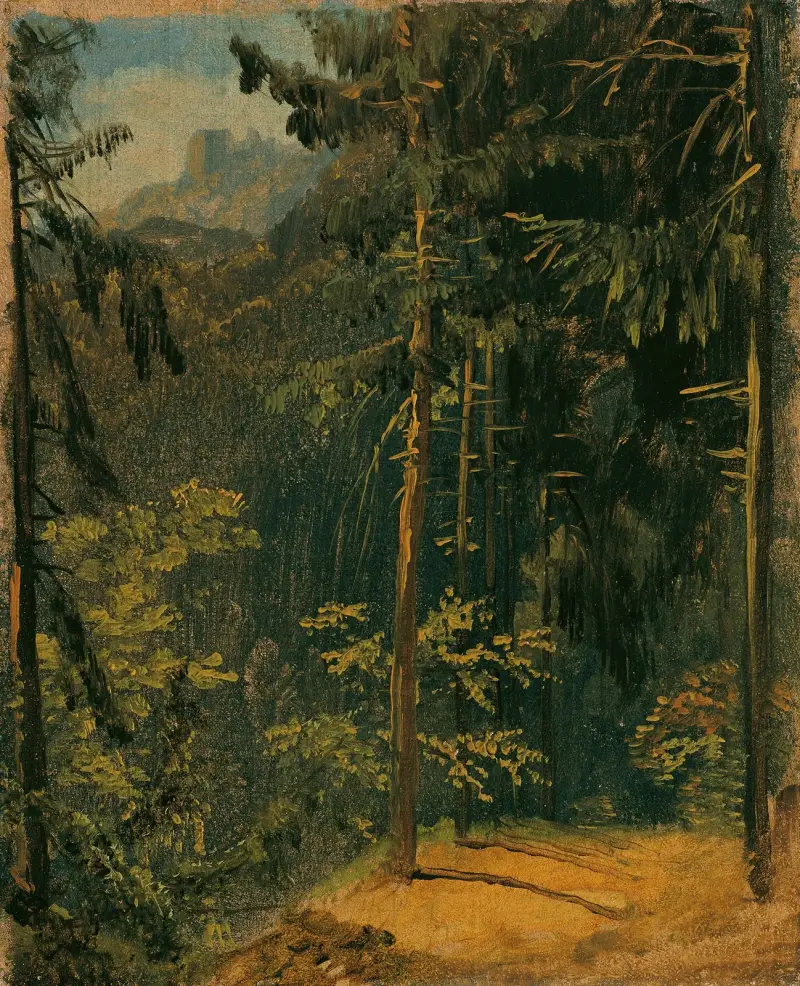 Lesní cesta v Harzu, Carl Blechen