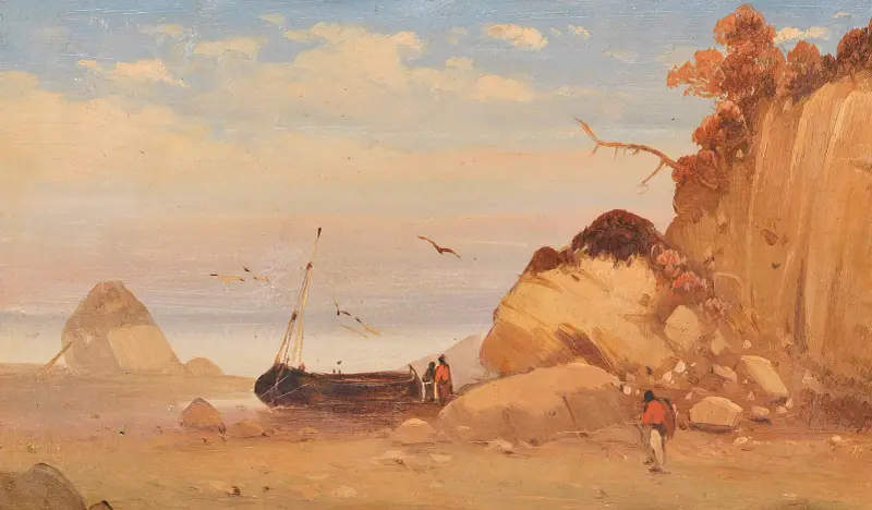 Zugeschrieben – Fischer am Ostseestrand av Carl Blechen