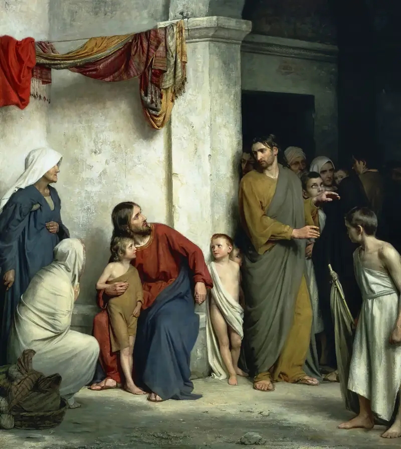Kristus och barnen av Carl Bloch