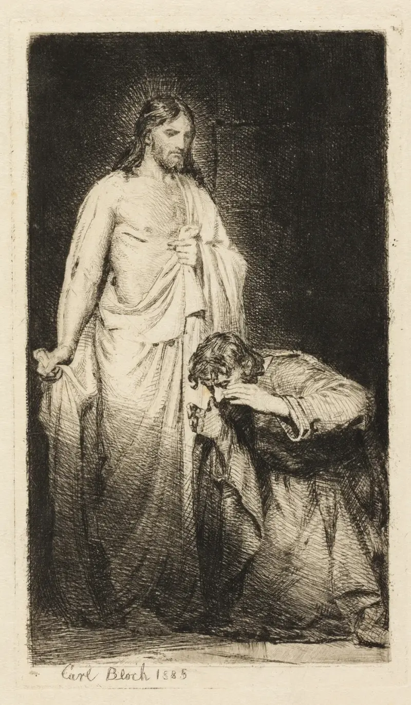 Kristus och tvivlande Tomas av Carl Bloch