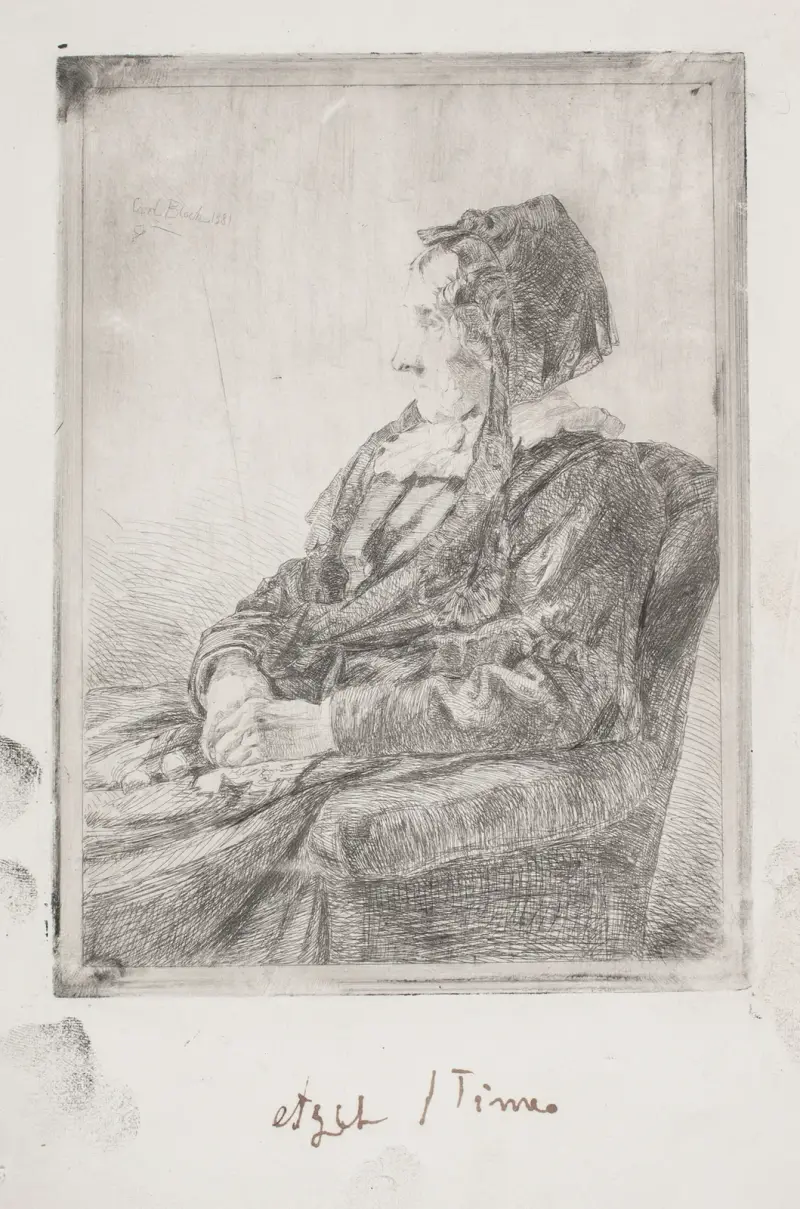 Damtporträtt av Carl Bloch