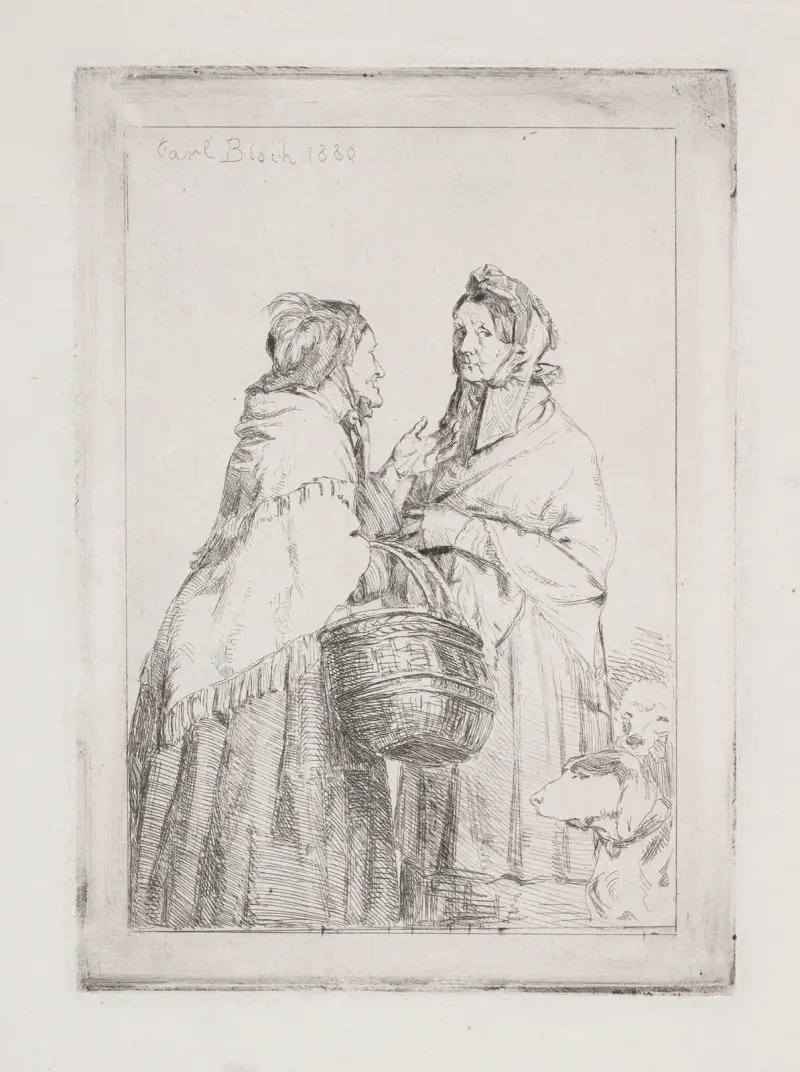 Die schlatschenden Frauen von Carl Bloch