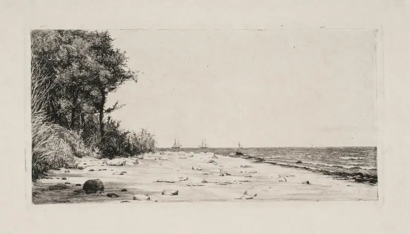 Från Sjællands nordkust Hornbækplantagen av Carl Bloch