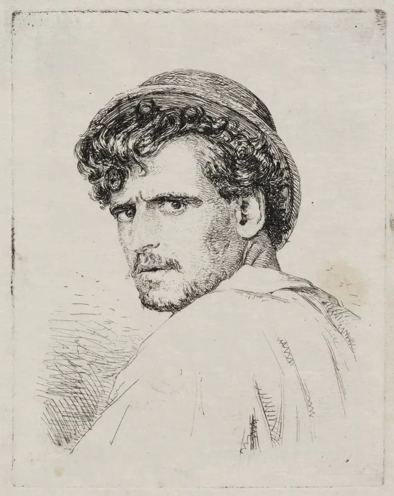 Head of an Italian av Carl Bloch