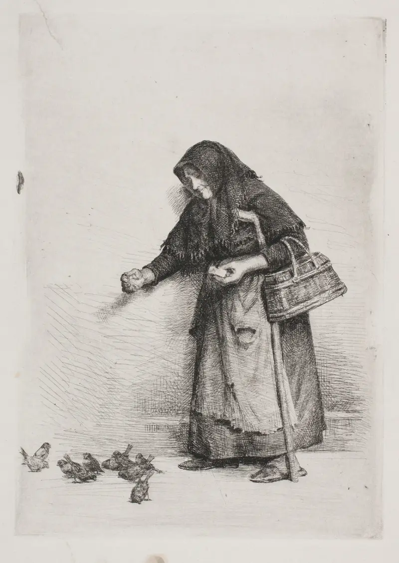 Kvinnan med spåren av Carl Bloch