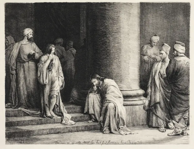Kristus och synderskan av Carl Bloch