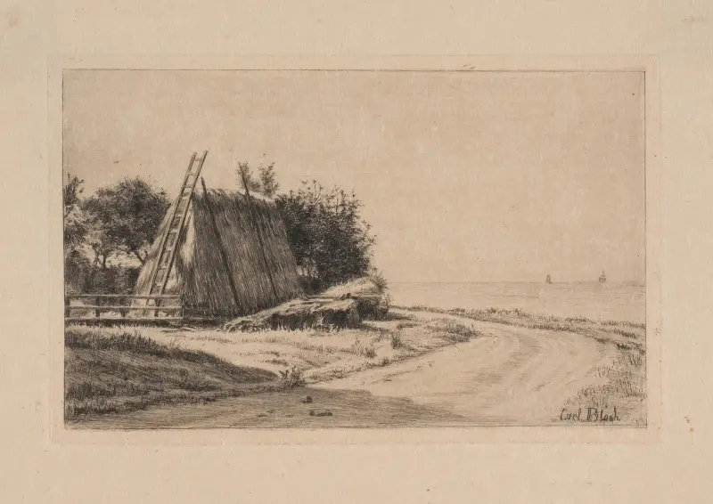 Landskap med höstacken av Carl Bloch