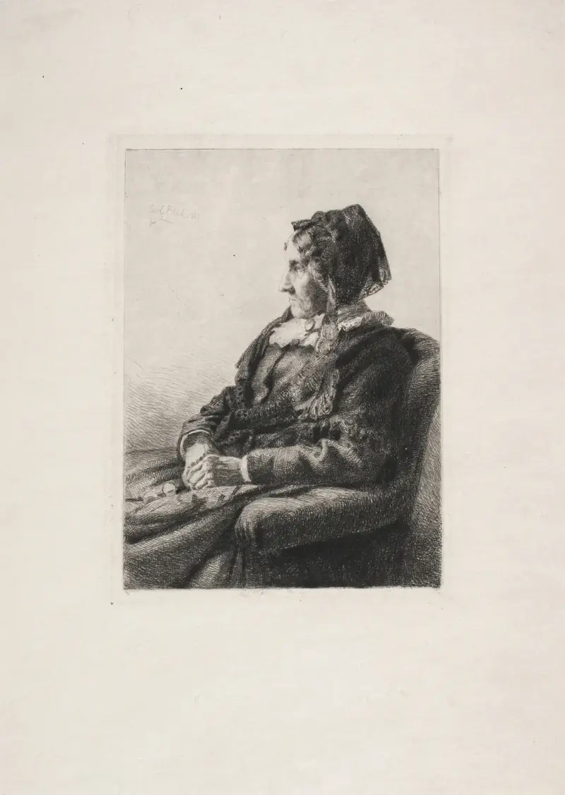Porträtt av en dam av Carl Bloch