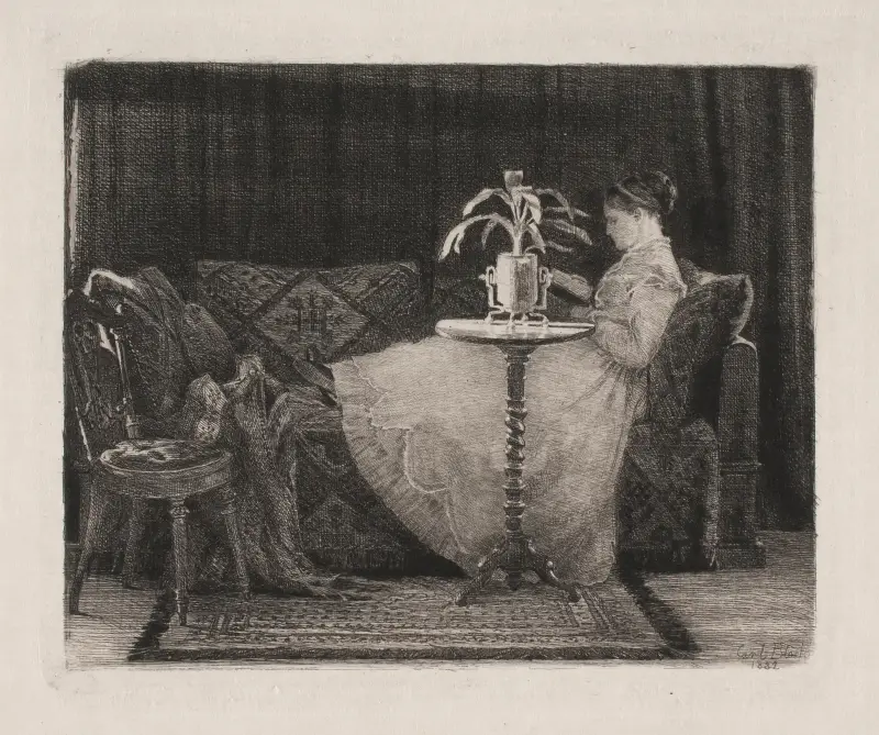 Lesende Dame, 1882 – Nr. 2 von Carl Bloch