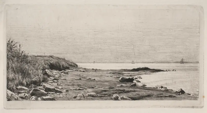 Strandparti Solskin i Havet av Carl Bloch