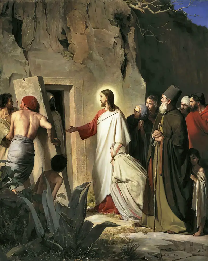 Lasarus uppväckelse av Carl Bloch