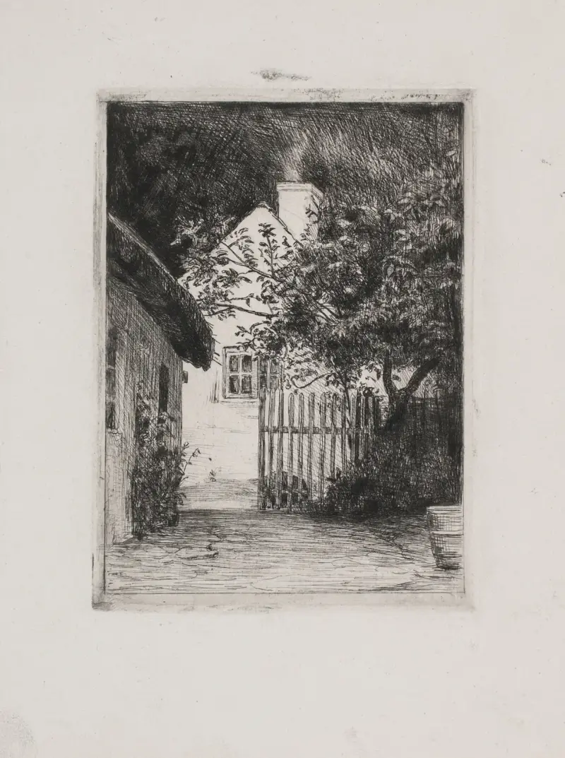 De två husen och fruktträdet av Carl Bloch