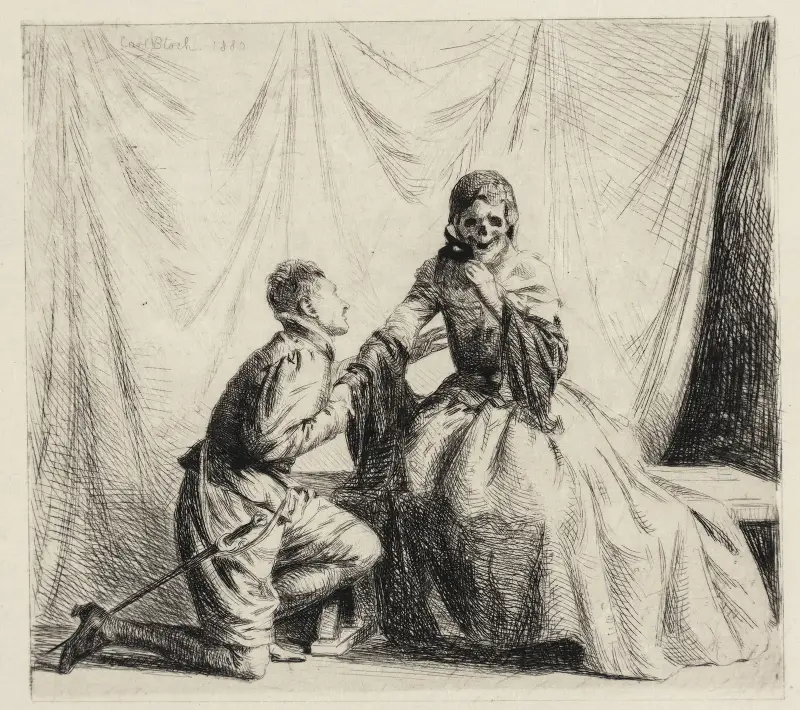 The young man and Death av Carl Bloch