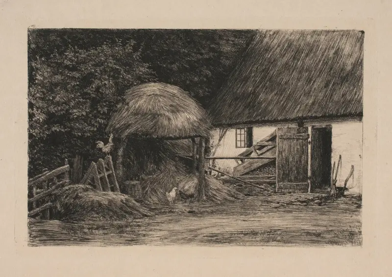 Ved bondehuset av Carl Bloch