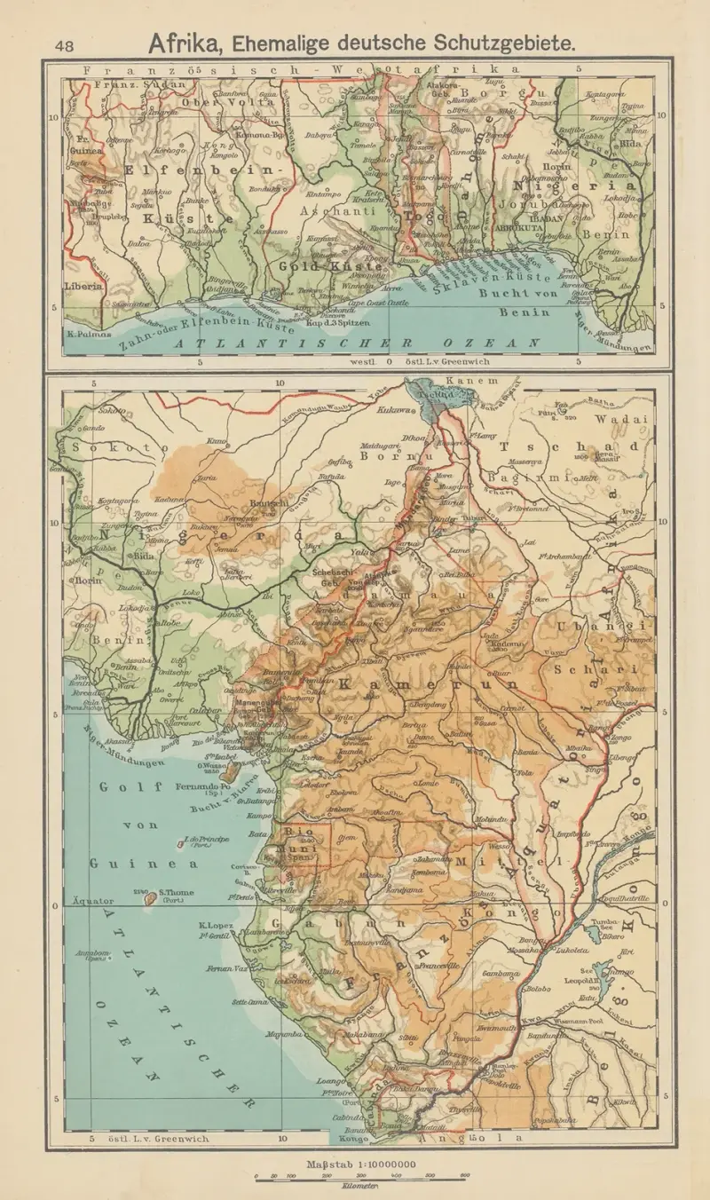 Afrika, forna tyska skyddsområden – Togo, Kamerun av Carl Diercke