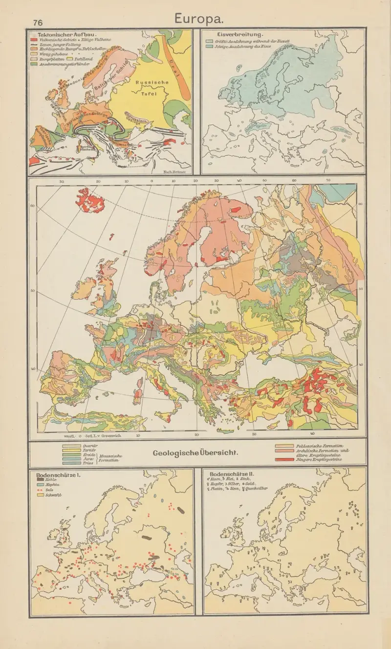 Europa; geologisk översikt av Carl Diercke