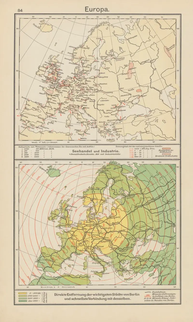 Europa; Sjöhandel och industri. — Direkt av Carl Diercke