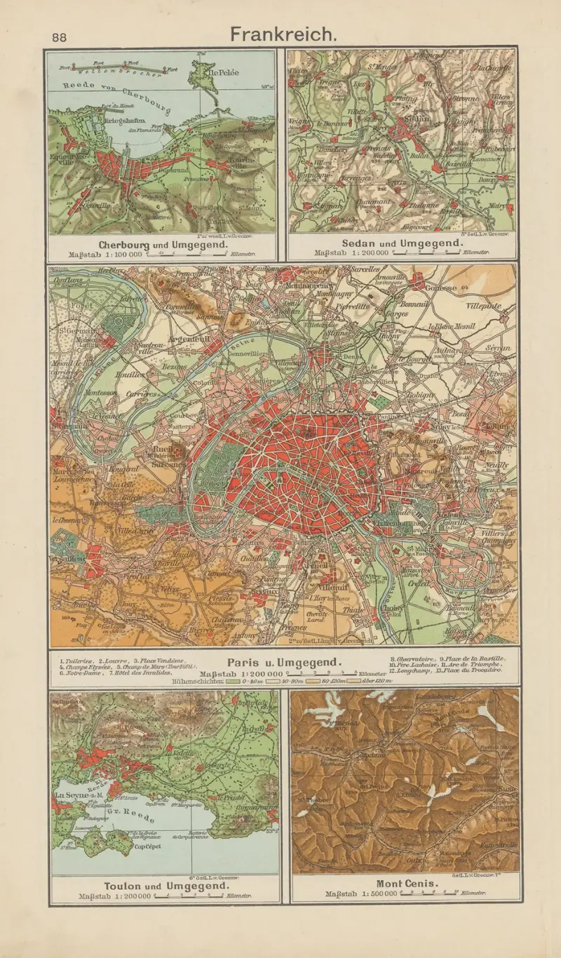 Frankreich. Seite av Carl Diercke