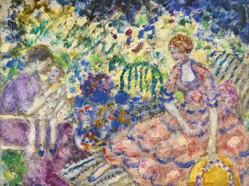 Frukost i trädgården av Frederick Carl Frieseke