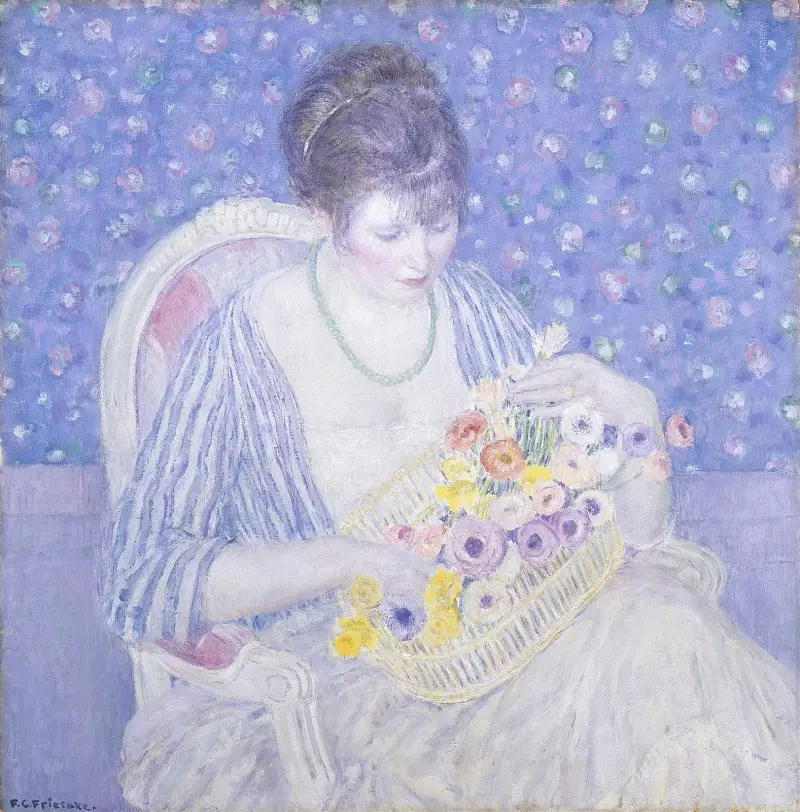 Blomsterkorgen av Frederick Carl Frieseke