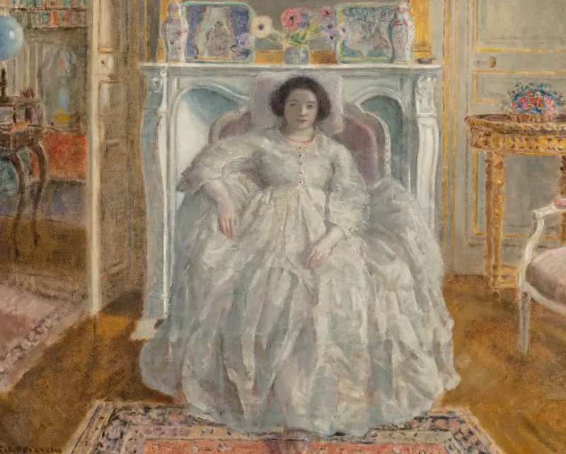 Den vita klänningen av Frederick Carl Frieseke