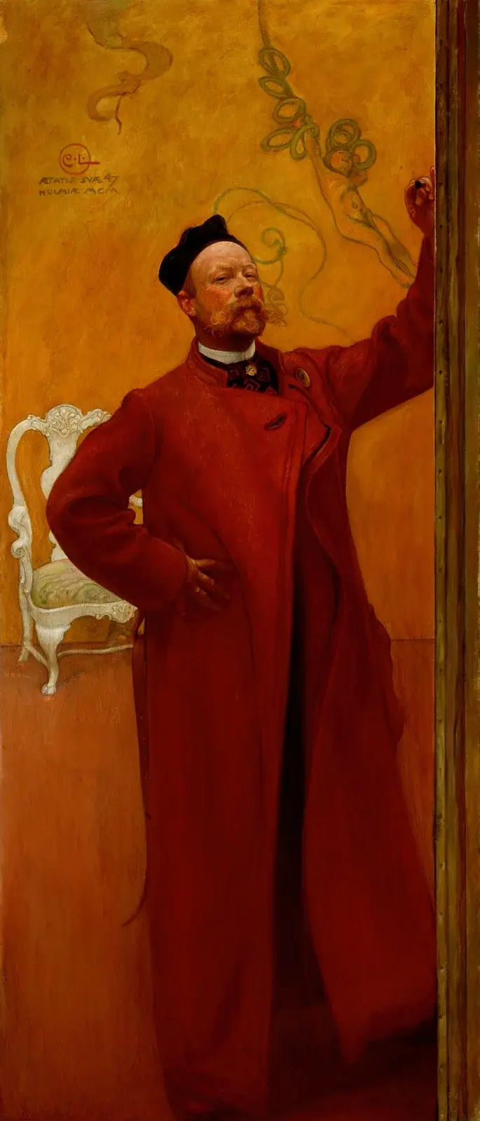 Framför spegeln. Självporträtt av Carl Larsson