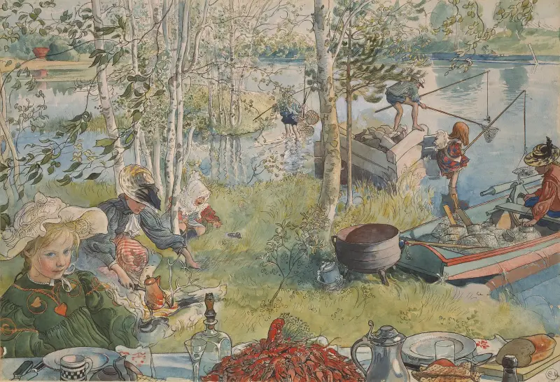 Lov raků, Carl Larsson