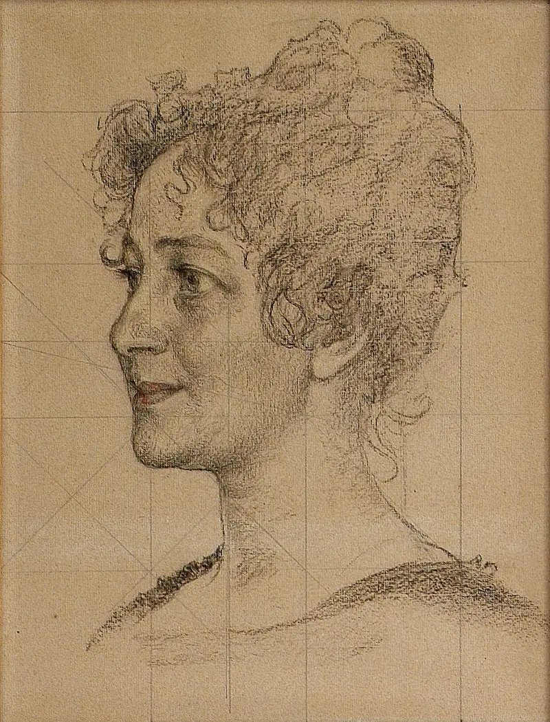 Kopfstudie von Frau Signe Thiel von Carl Larsson