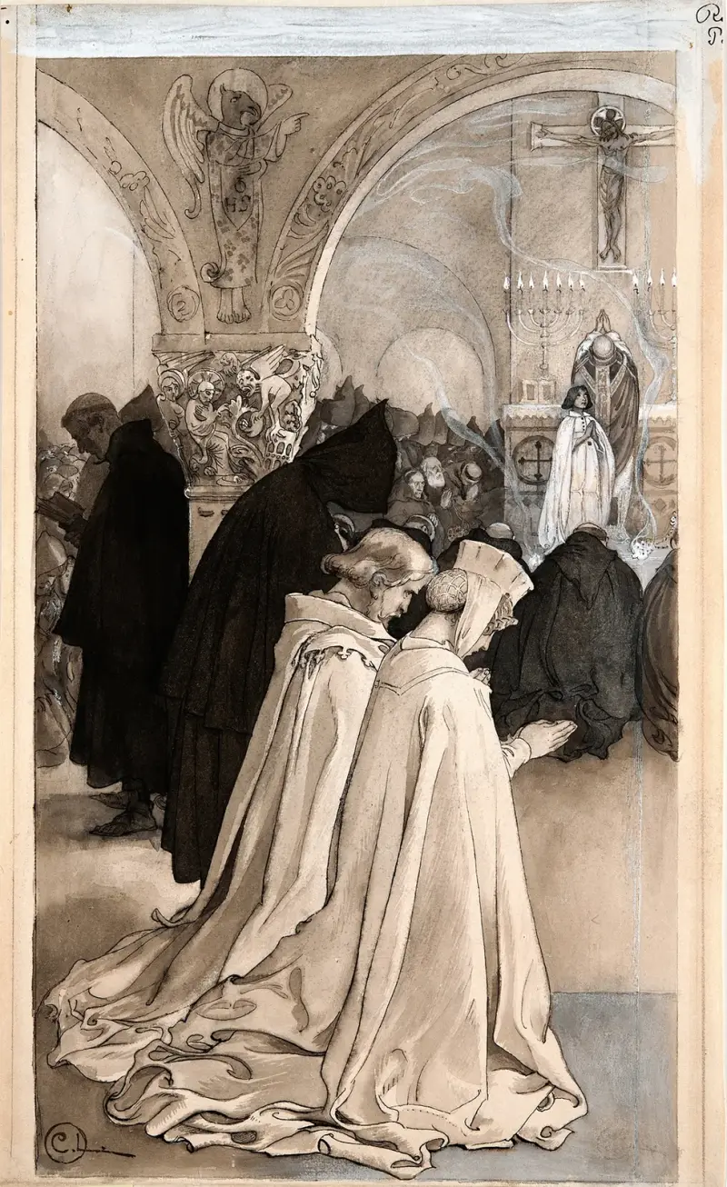 Illustration till Singoalla, 1894 – nr 2 av Carl Larsson