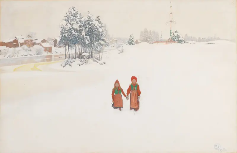 Im Schnee von Carl Larsson