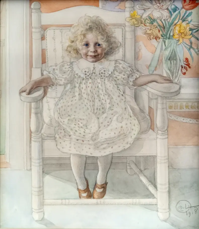 Porträtt av Inga-Maria Thiel av Carl Larsson