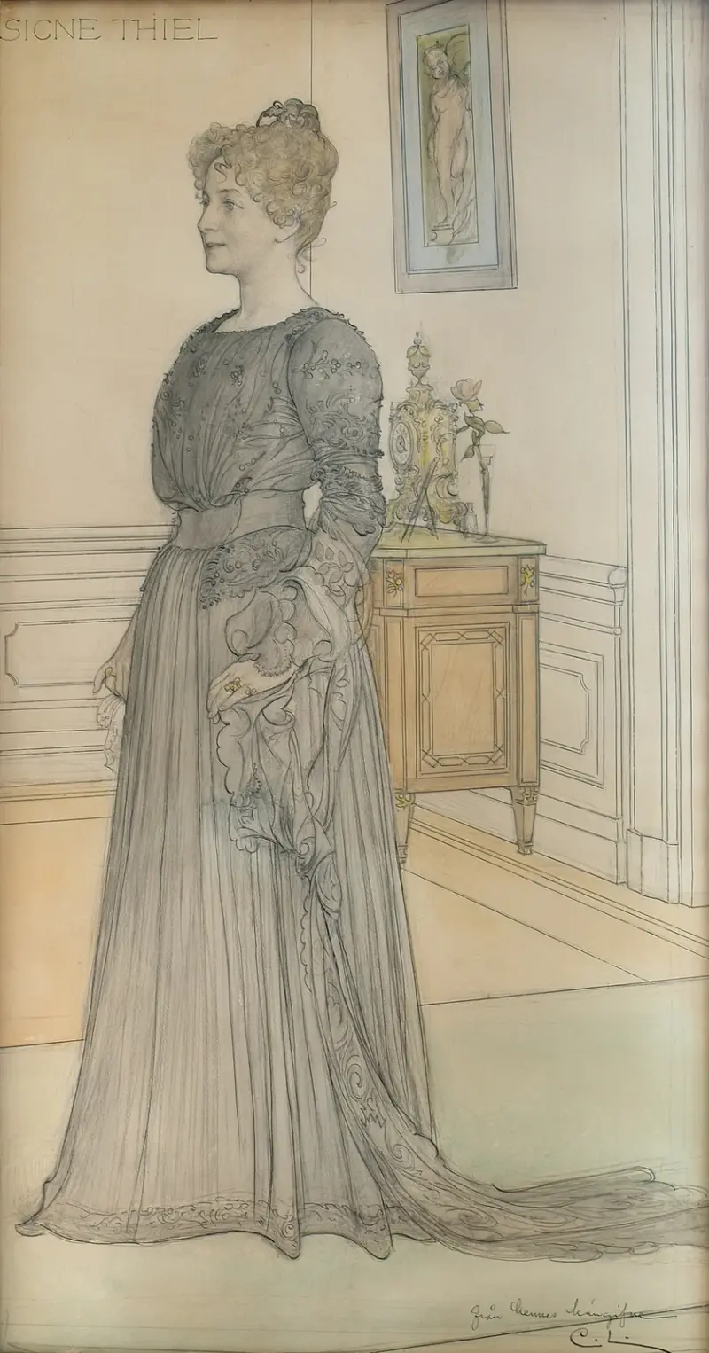 Porträt von Frau Signe Thiel, 1900 – Nr. 2 von Carl Larsson