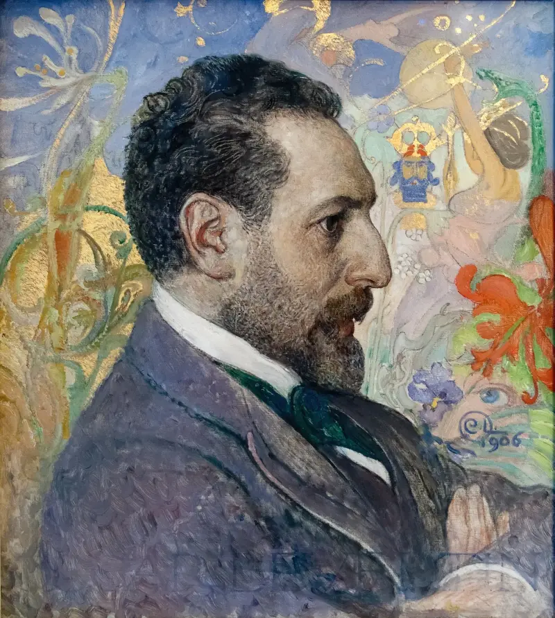 Porträtt av Oscar Levertin av Carl Larsson