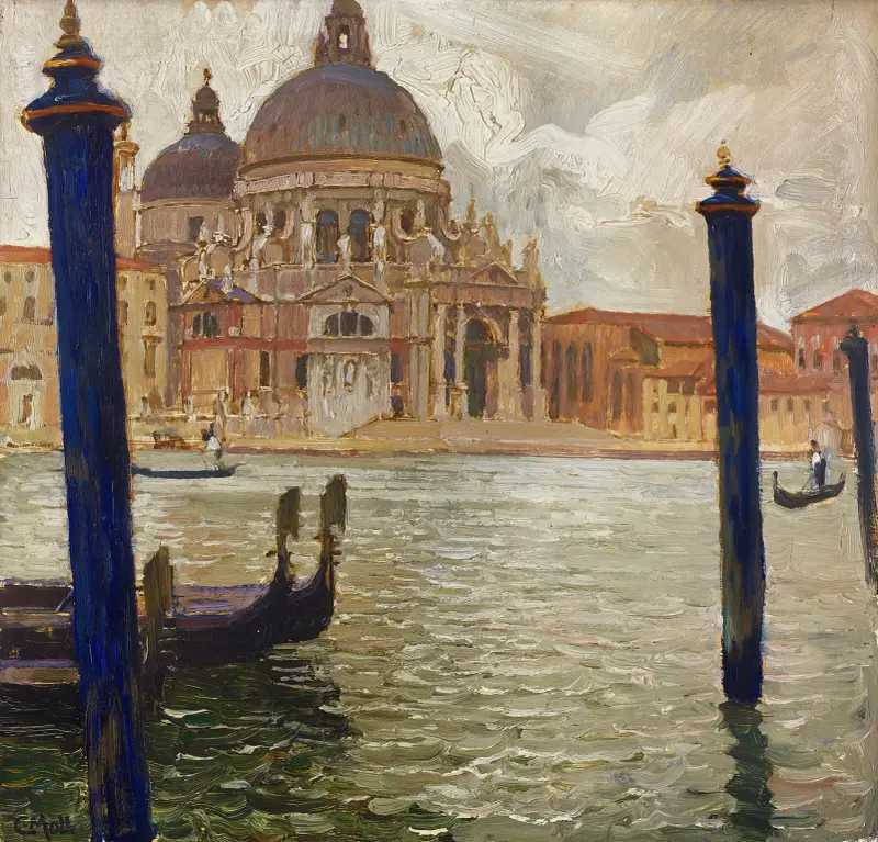 Santa Maria della Salute sett från andra sidan Grand Canal av Carl Moll