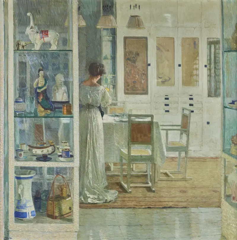 Vitt interiör av Carl Moll