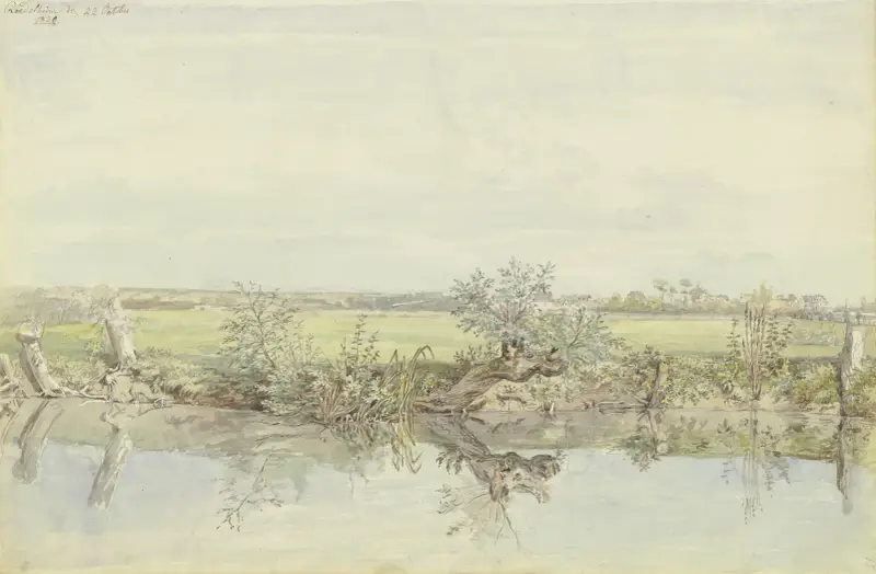 Blick auf die Nied bei Rödelheim von Carl Morgenstern