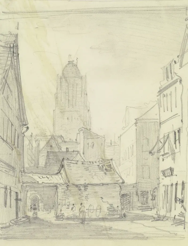 Die Fleischgasse in Frankfurt am Main av Carl Morgenstern