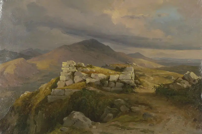 Eine Zyklopenmauer bei Civitella, dem heutigen Bellegra av Carl Morgenstern