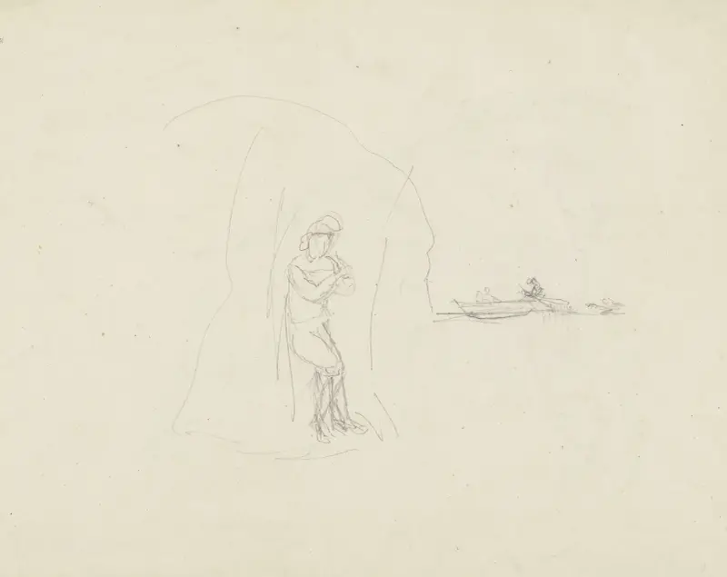 Figure in a grotto av Carl Morgenstern