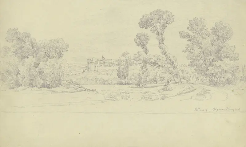 Landskap kring Villeneuve-lès-Avignon av Carl Morgenstern