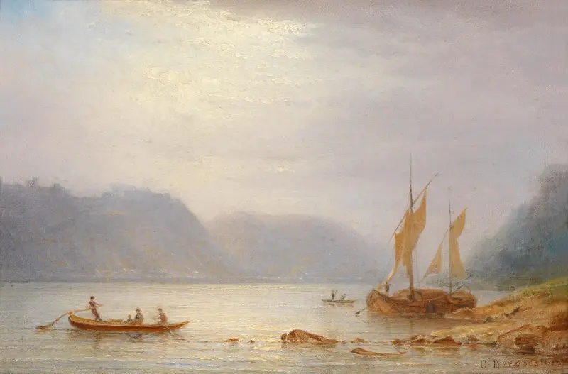 Middagssol vid St. Goarshausen av Carl Morgenstern