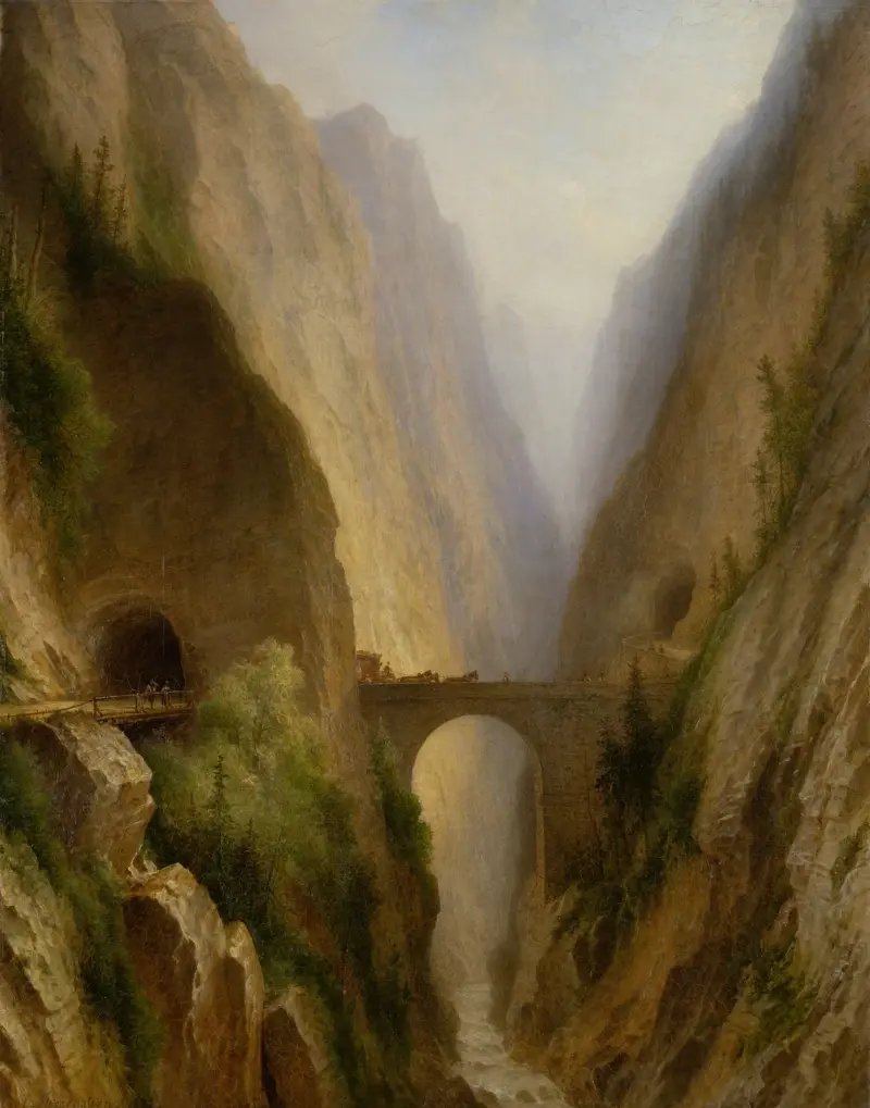 The Via Mala in Graubünden av Carl Morgenstern