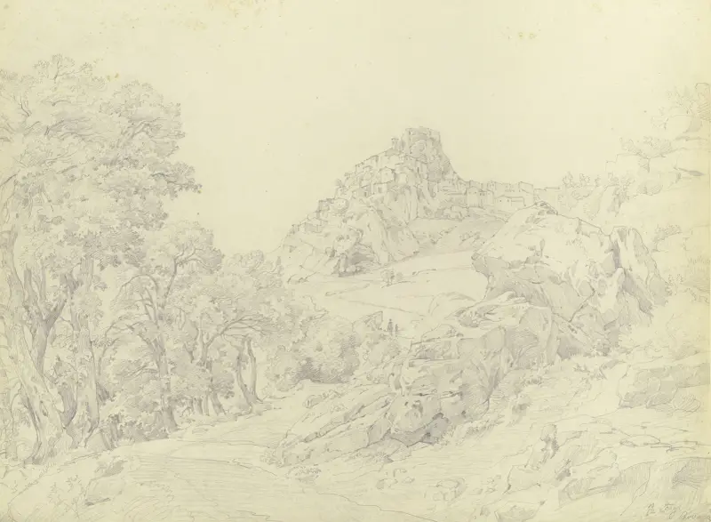 View of Cervara di Roma av Carl Morgenstern